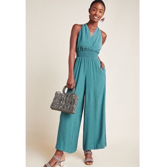 Anthropologie Pants - Anthropologie turquoise jumpsuit